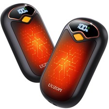 Rechargeable Hand Warmers 2 Pack - LED Display, 4 Heat Settings, Portable Heater