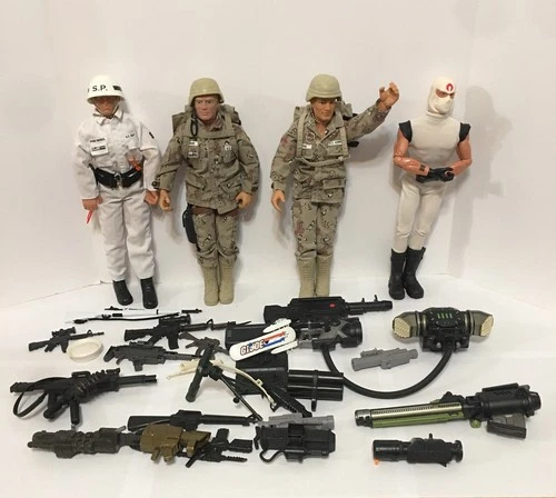 Vintage 1996 GI Joe Action Figures 12 Inch Lot of 4 Soldier Duke Sp & Storm Shad - product listing photo