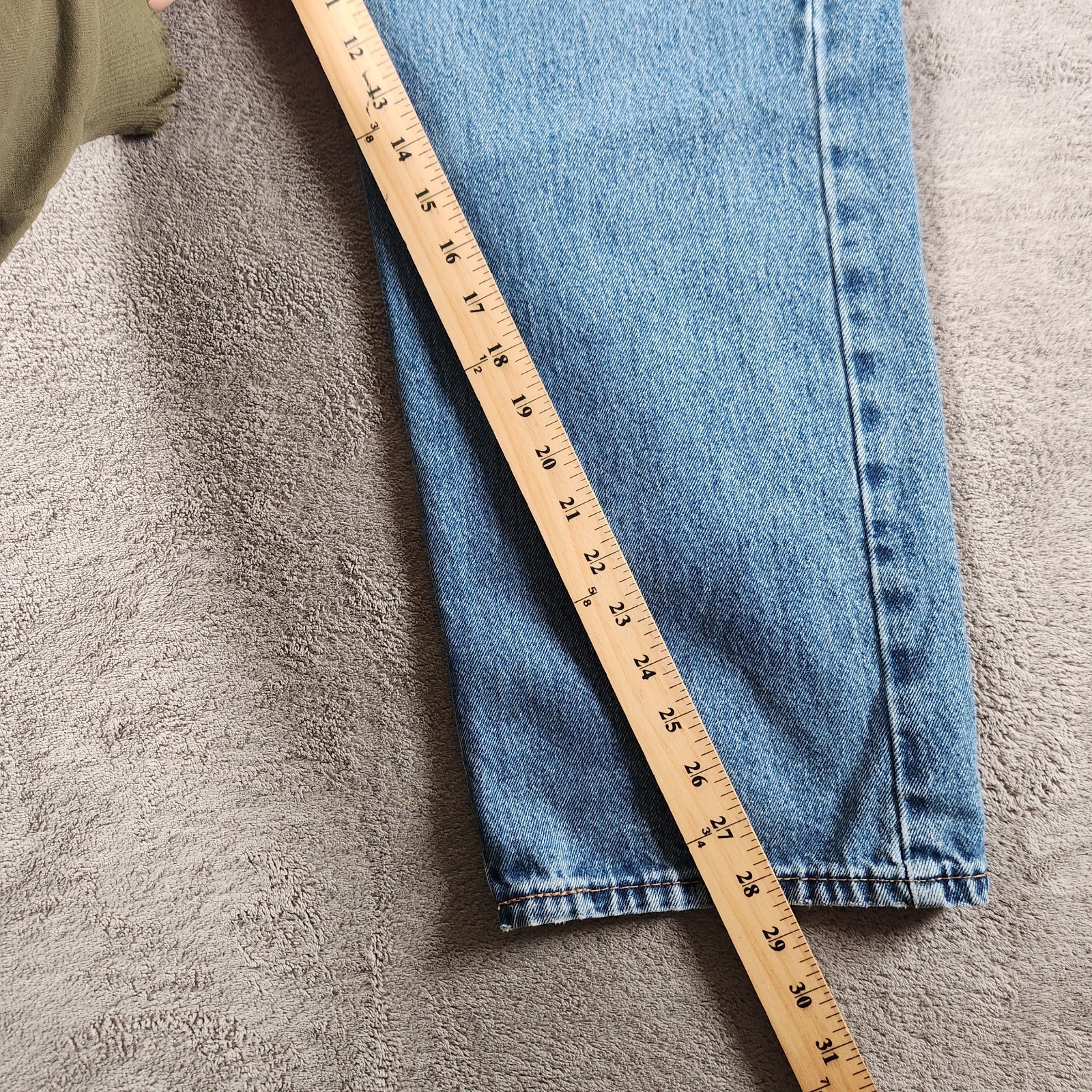 Levi's 505 Straight Fit Jeans Mens size 40x29 Blue Denim 5 Pocket thumbnail 6