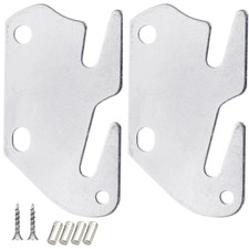 Bed Rail Brackets Frame Hardware Wood silver color 