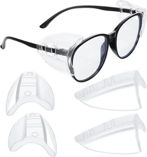2 Pairs Safety Glasses Side Shields for Prescription Clear 