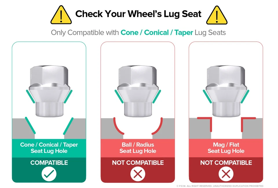 Asiento cónico cono ET abierto cromado plateado 24 tuercas 12x1,5 (rosca extendida) Foto 4 de 4