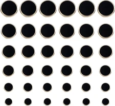 36 Pcs Metal Button 6 Sizes Alloy Shank Round Shaped Sewing Button Round Shap...
