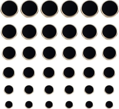 36 Pcs Metal Button 6 Sizes Alloy Shank Round Shaped Sewing Button Round Shap...