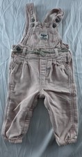Oshkosh Pink White Hickory Stripe Overalls Size 12m