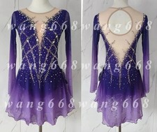 Figure Skating Dress Ice Skating Dress Competition Skating dress purple dyeing