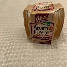Glade Sensual Rose Candle Scents  4 Oz  New Aroma Therapy Vintage 1999 Retired