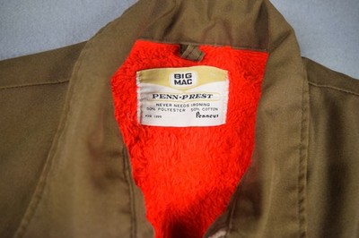 Vintage Penneys Big Mac 60s Penn-Prest Brown Fleece Lined Talon