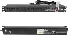 TecMojo 1U Rack Mount 8 Outlet Power Distributor Unit Power Outlet