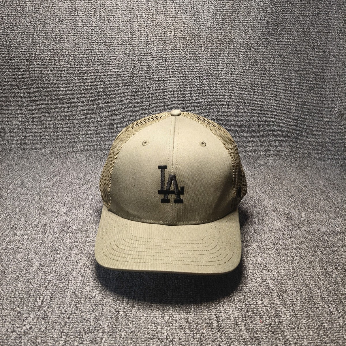 '47 Brand Los Angeles Dodgers MLB Trucker Hat Khaki Black Los Angeles Logo Snapb