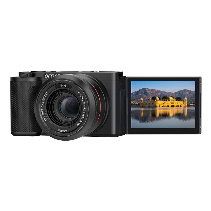 Ordro G730 Optical Digital Camera 12X Optical Zoom, 5K, Blac