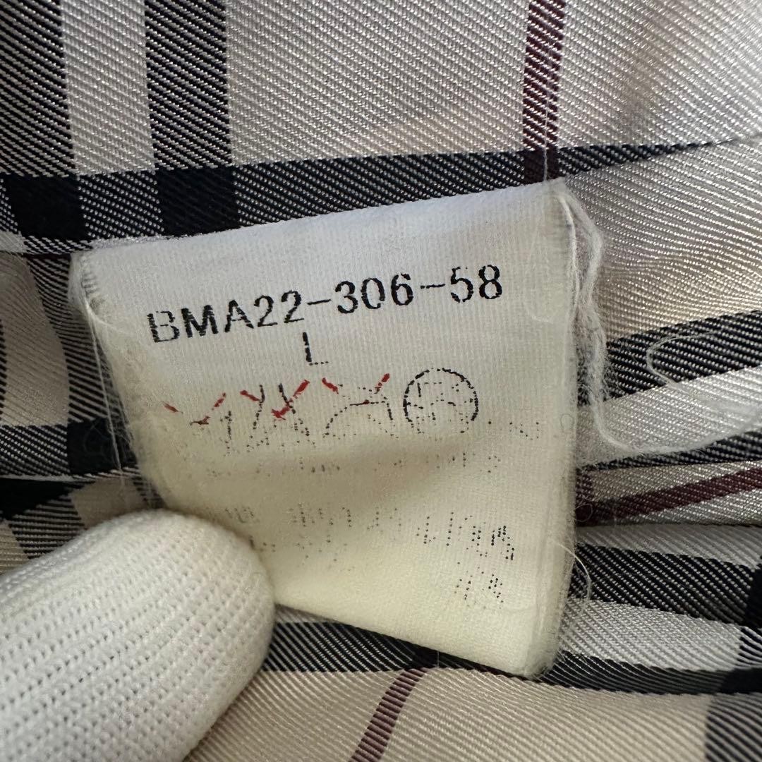 Burberry Black Label Down Coat Nova Check L Stainless Steel Collar Used thumbnail 8