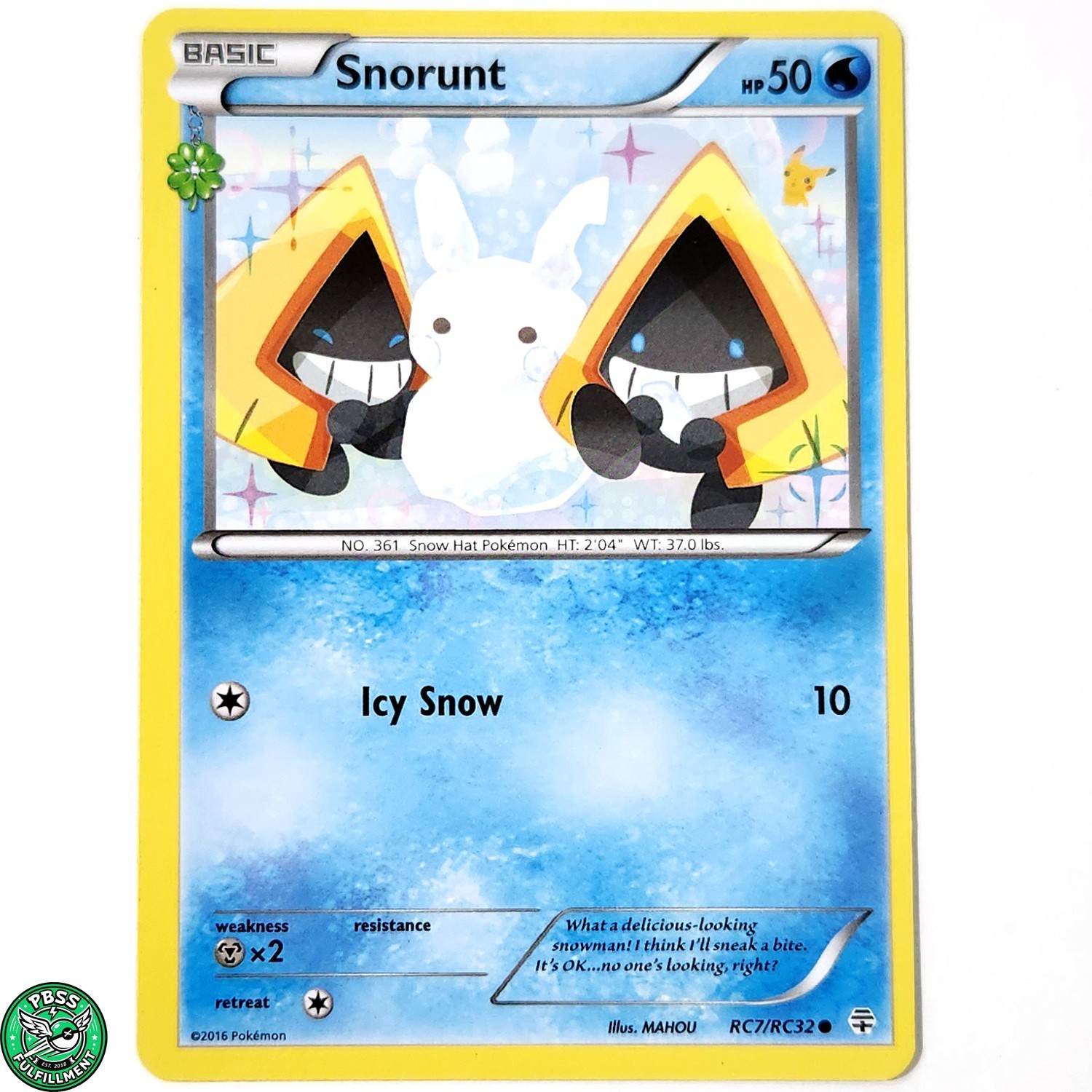 Pokemon TCG Snorunt RC7/RC32 Generations Radiant Collection NM Near Mint