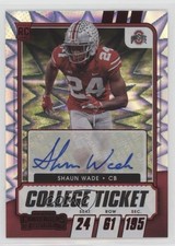 2021 Contenders Draft Picks Game Ticket Red Explosion Shaun Wade #153 Auto 18a8
