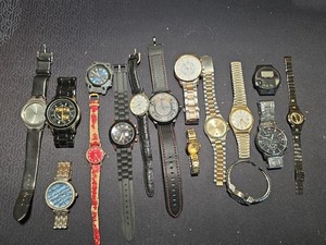 Mixed Junk Watch Lot 1lb 12oz Crafts Parts 16pcs.  (Lot 11)