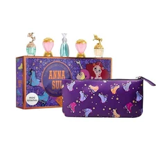 Anna Sui 6 Pc Mini Set Eau De Toilette Perfume With Pouch For Women Fruity Gift