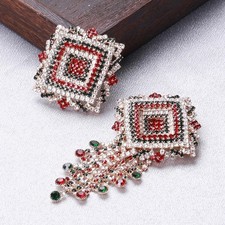 Elegant Tassel Drop Brooches Badges Fashion Flower Lapel Pin Party Brooch