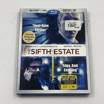 The Fifth Estate Blu-Ray DVD Set 2014 Benedict Cumberbatch 5th