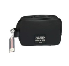 Jack Wills Loughton Rubberised Herringbone Black Washbag 