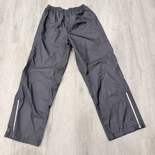 L.L.Bean Kids Youth Size 10 TEK2 Waterproof Rain Pants Gray Mesh Lined Full Zip