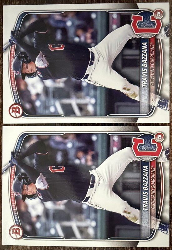 TRAVIS BAZZANA 2025 Bowman Draft #BD-49 Lot Of 2 Cards Guardians