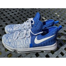 Nike KD 9 Kevin Durant Home Zoom Youth 7 Royal Blue / White Sneakers 855908