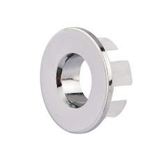 Sink Basin Trim Overflow Cover Brass Insert In Hole Round Caps Chrome 1