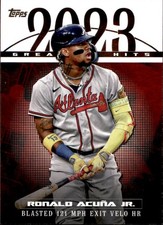 Ronald Acuña Jr. 2024 Topps 2023 Greatest Hits #23GH-8 Atlanta Braves Card
