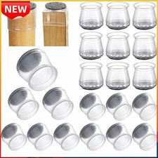 20x Fußkappen mit Filz Stuhlbeinkappen Möbel Tischfuß Socken Bodenschutz Silikon