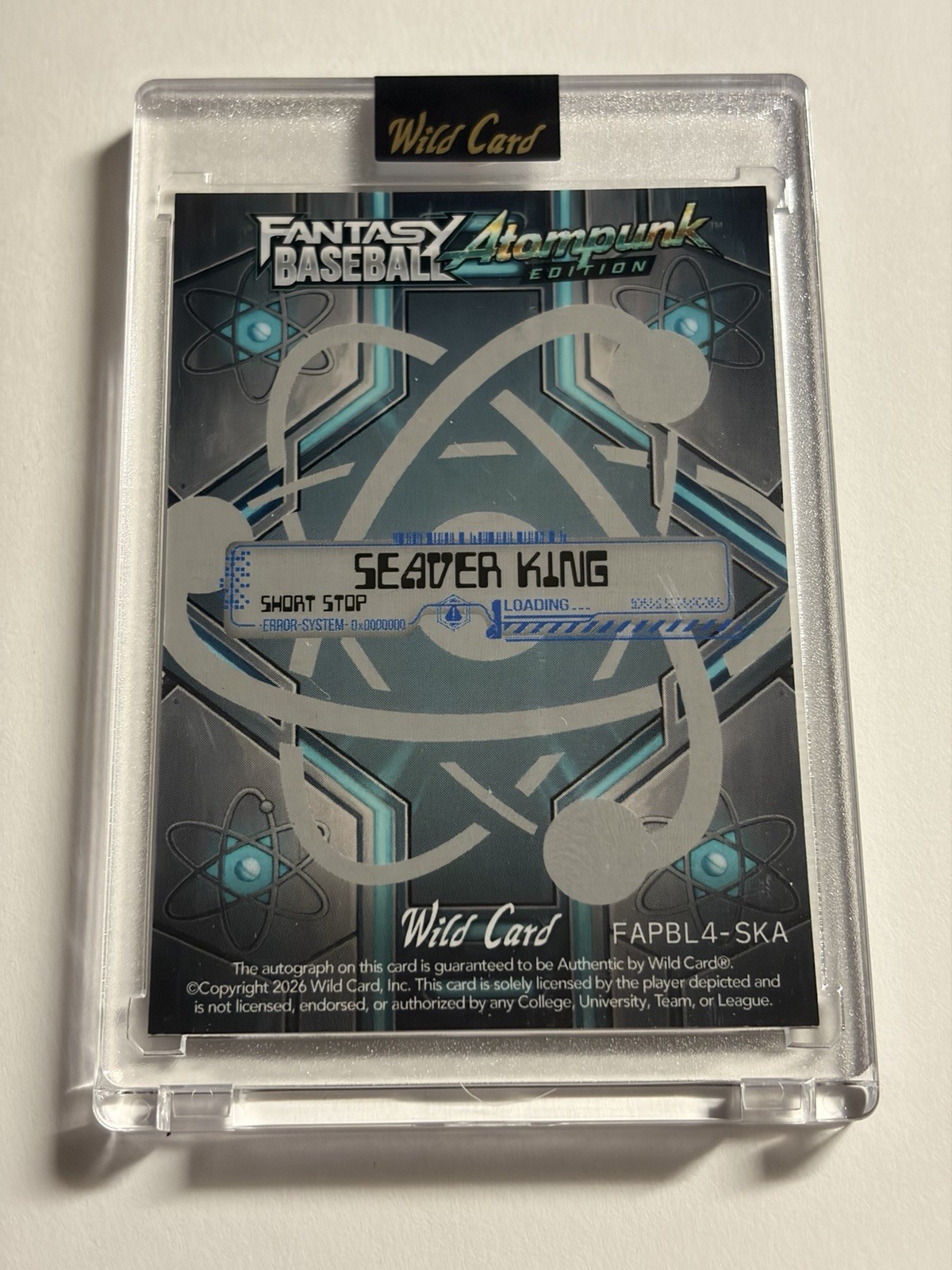 Seaver King 2026 WC Atompunk Baseball Rookie Mojo Auto #d 1/1 Nationals view 2