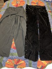 Vintage Crushed Velvet Black Wide Leg Trouser And  Hammer Pants  , No Sizes