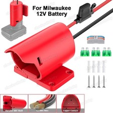 1-4x DIY Adapter Power Wheels Dock 14 AWG Compatible With Milwaukee 12V Battery