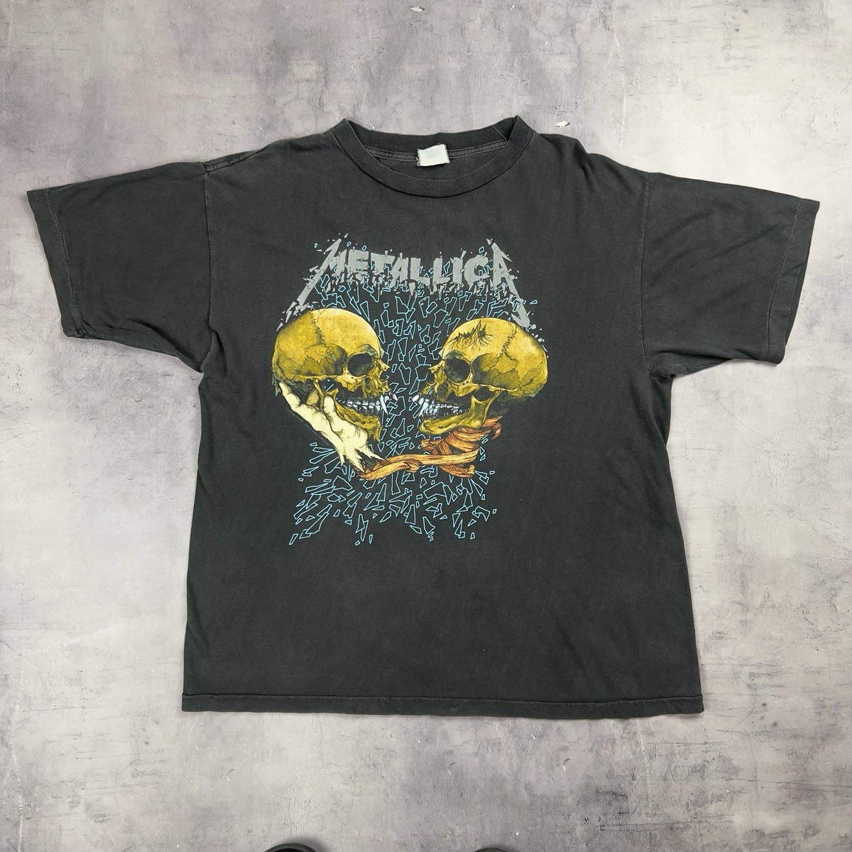 Rare! Vintage 1991 Metallica Sad But True Pushead Tee Metal Band