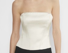 Wilfred Strapless Satin Corset Top size L Aritzia