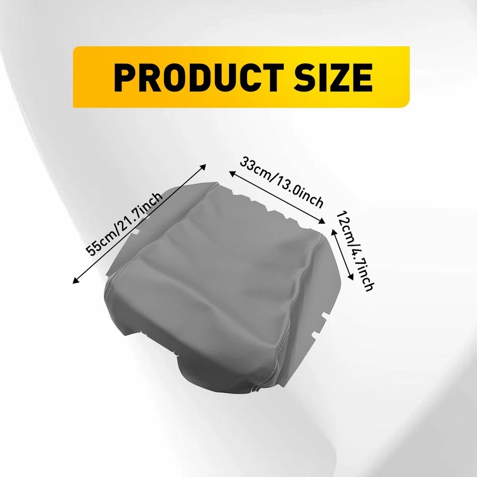 Cubierta de tapa de consola de cuero gris 1-10X para Toyota Tundra 2007-13 y Sequoia 2008-22 Foto 3 de 4