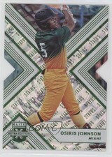 2018 Panini Elite Extra Edition Status Emerald Die-Cut /49 Osiris Johnson 0ne3