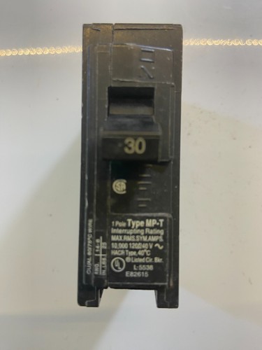 Murray Siemens Bryant ITE MP130 30-Amp 1-Pole Type-MP-T 10KAIC Breaker TESTED OK - Picture 2 of 6