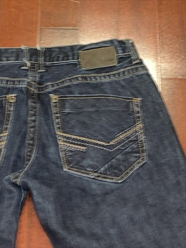 BKE Jake Straight Leg Dark Wash Jeans Mens 33L (waist 33”) 32 Inseam Button Fly - 第 12/15 張圖片