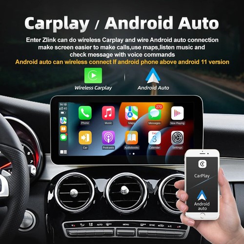 8+128GB Android 14 Carplay Autoradio GPS NAV DAB+ Für Mercedes C Class W204 S204 - Bild 4 von 17