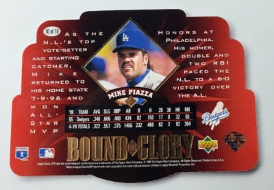 1996 Upper Deck SPx Bound for Glory Mike Piazza Los Angeles 