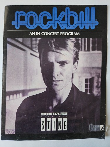 Sting - Rockbill Konzertprogramm - zum Poster ausklappbar (17x22)! - Bild 1 von 2