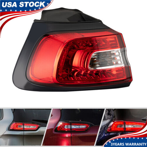 Left Side Tail Light For 2014-2018 Jeep Cherokee Driver Halogen Rear Lamp