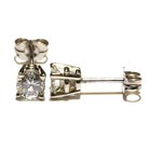 GIA certified 14k white gold .68ct round diamond 4 prong solitaire stud earrings — photo 4