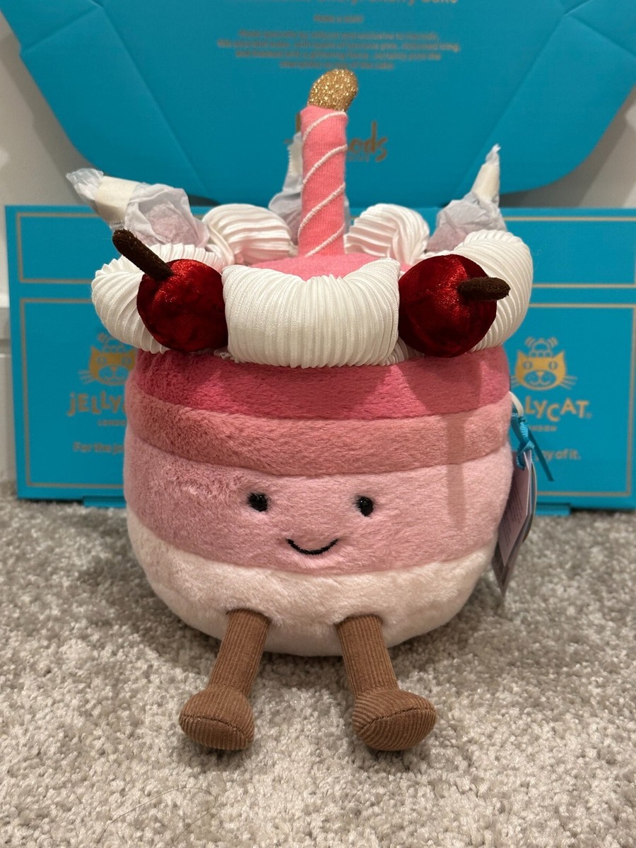 EXCLUSIVE* Jellycat London Harrods Cheryl Cherry Cake - New with