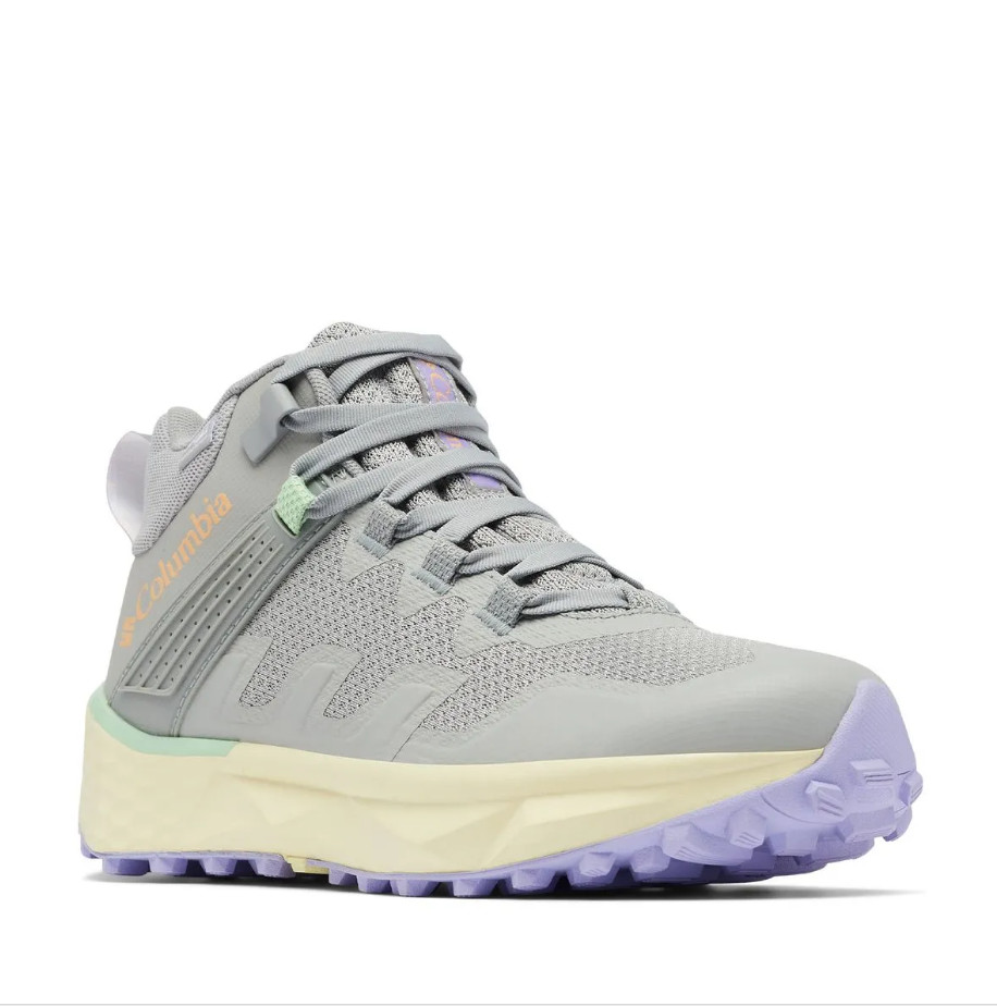 NUEVAS EN CAJA BOTAS COLUMBIA 2027201-088 MUJER FACET 75 MID OUTDRY VAPOR/PÚRPURA $140