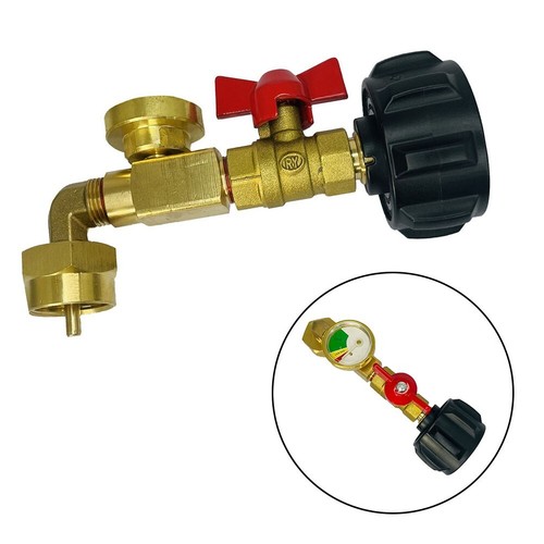 Efficient and Reliable 90 Degree Propane Refill Adapter with Gauge Pressure - Bild 3 von 10