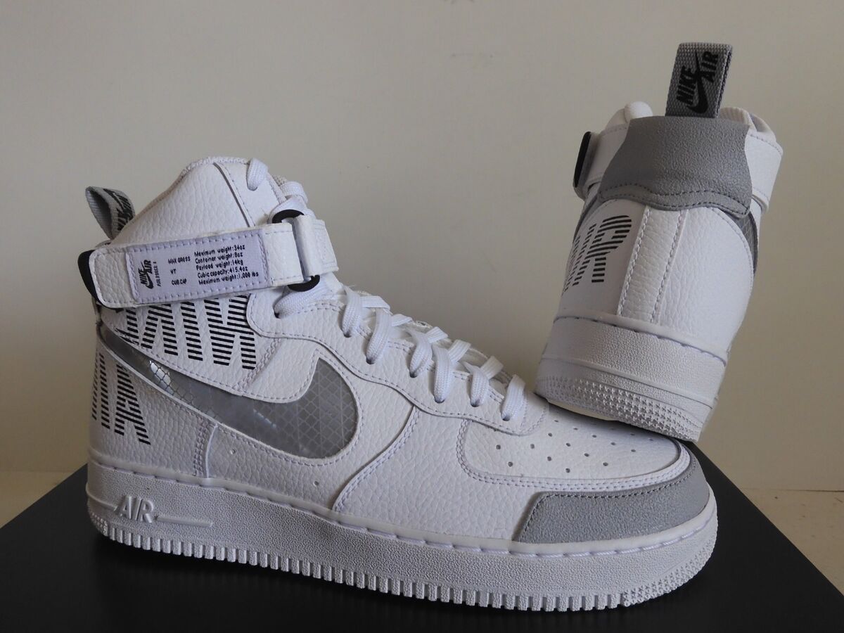 NIKE AIR FORCE 1 HIGH 07 LV8 2 UNDER CONSTRUCTION WHITE-GREY NIKE AIR FORCE 1 HIGH 07 LV8 2 UNDER CONSTRUCTION WHITE-GREY