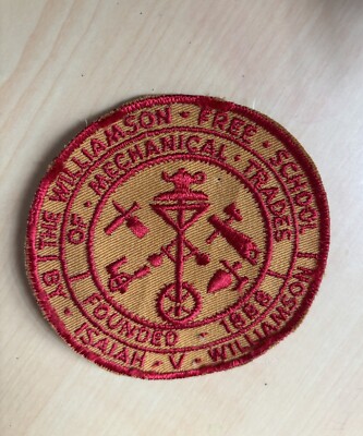 Vintage Williamson Free School of Mechanical Trades Patch - Williamson College