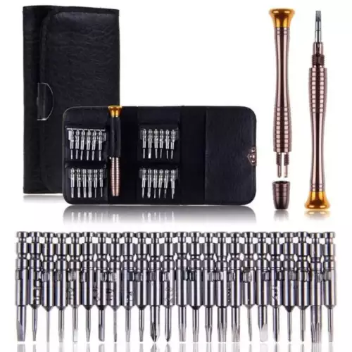 Juego de mini destornilladores de precisión 25 en 1 herramientas de reparación teléfono gafas reloj computadora portátil - Imagen 2 de 15
