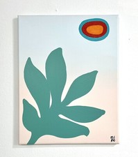 Original Abstract Painting Canvas Mid Century Modern Unique Geometric Fine Art